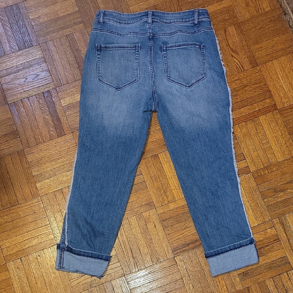 J. Jill High Rise Cropped Denim Jeans Size 6 Petite Cotton Blend Stretch - Picture 8 of 9